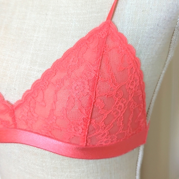 Victoria Secret Coral Pink Cross back Bralette - Picture 2 of 5